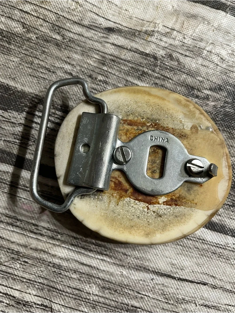 Men’s Antler Cow Skull Belt Buckle Good Condition